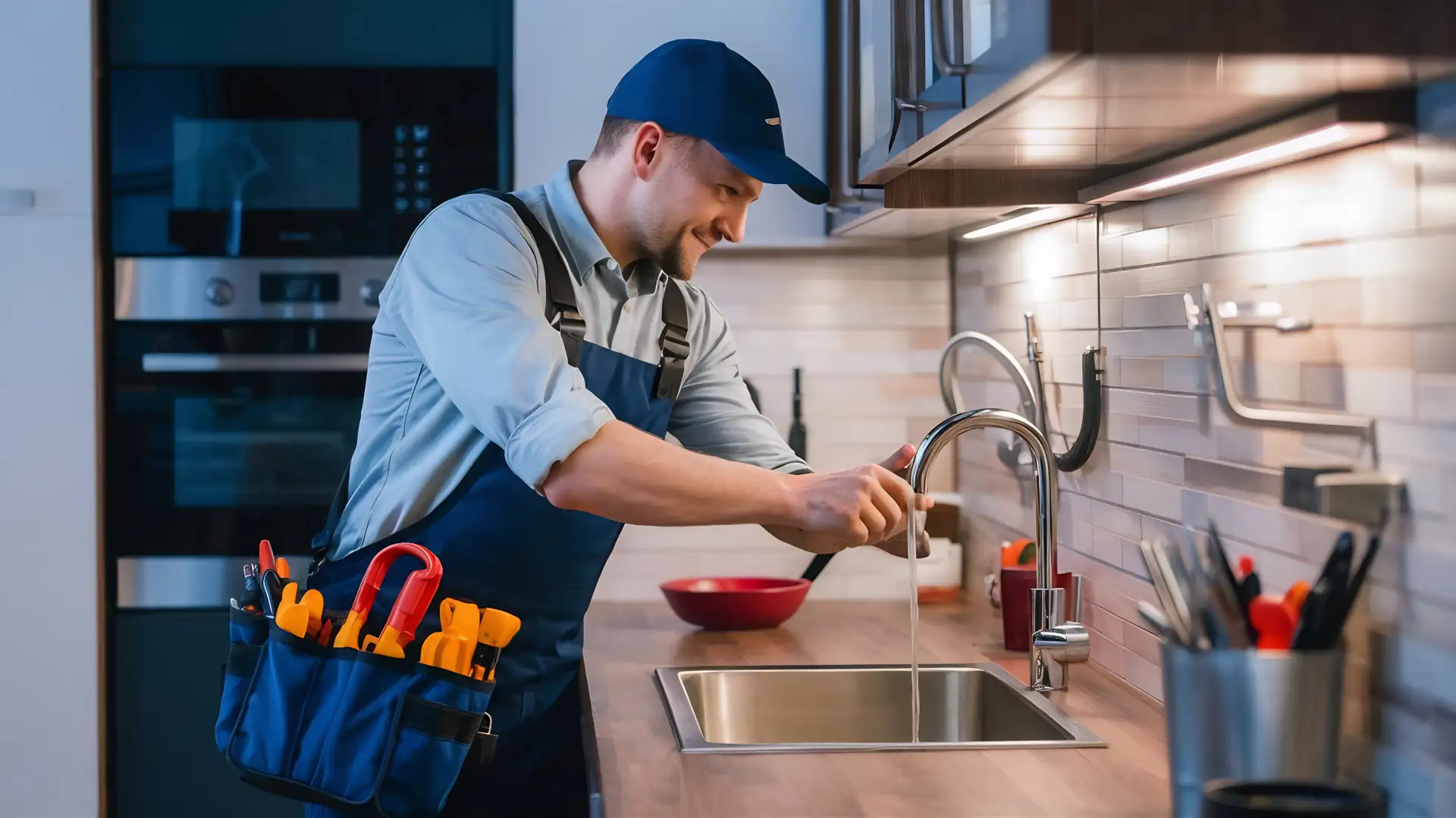 Professional plumbing, air conditioning, and electrical services team